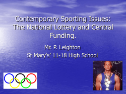 Funding in Sport