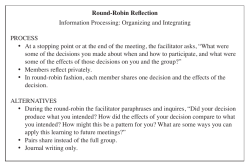 Round-Robin Reflection - Thinking Collaborative