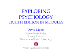 EXPLORING PSYCHOLOGY (8th Edition) David