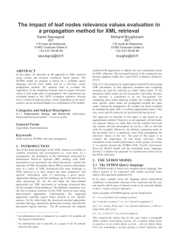 The impact of leaf nodes relevance values evaluation in a