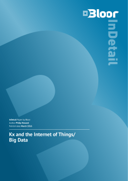 Kx and the Internet of Things Big Data