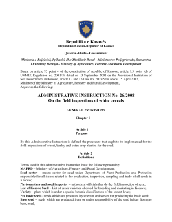 ADMINISTRATIVE INSTRUCTION No. 26/2008 On the field