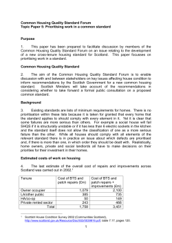 Topic paper 5 - Prioritising work in a Common Standard