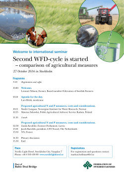 Second WFD-cycle is started