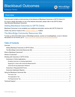 Blackbaud Outcomes