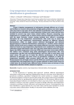 Crop temperature measurements for crop water status identification