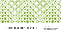4 Jobs that help the world