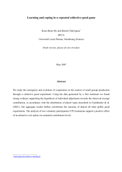 Learning and coping in a repeated collective