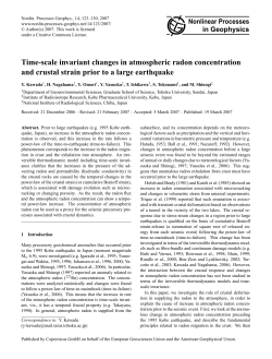 Time-scale invariant changes in atmospheric radon concentration
