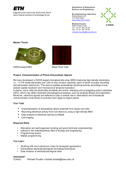 Characterization of Plants Extracellular Signals We have developed a
