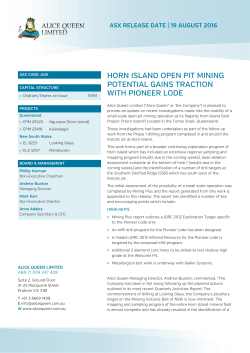 HORN ISLAND OPEN PIT MINING POTENTIAL GAINS TRACTION