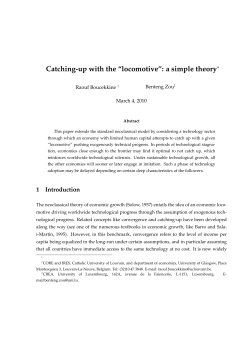 Catching-up with the &ldquo;locomotive&rdquo;: a simple theory