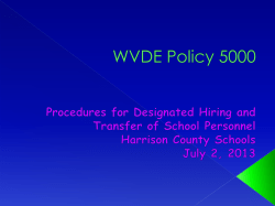 WVDE Policy 5000 - Harrison County Board of Education