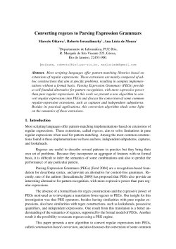 Converting regexes to Parsing Expression Grammars - DI PUC-Rio