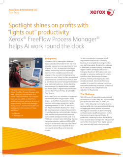 Case Study - Associates International (Ai) and Xerox FreeFlow