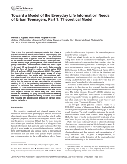 Toward a model of the everyday life information needs of urban