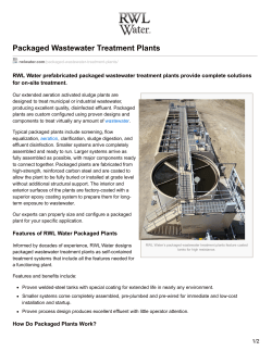 Packaged Wastewater Treatment Plants