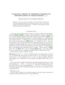 A RELATIVE VERSION OF GIESEKER`S PROBLEM ON