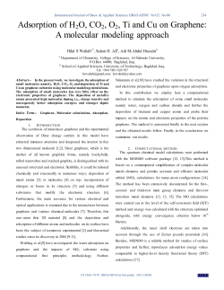 Adsorption of H2O, CO2, O2, Ti and Cu on Graphene: A molecular