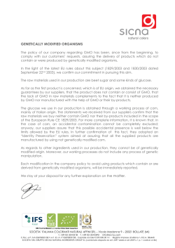 genetically modified organisms