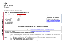 Non-Pathogen Scheme PYM Option Request Report Form