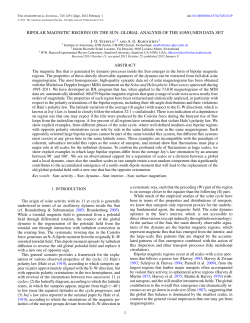 bipolar magnetic regions on the sun: global analysis of