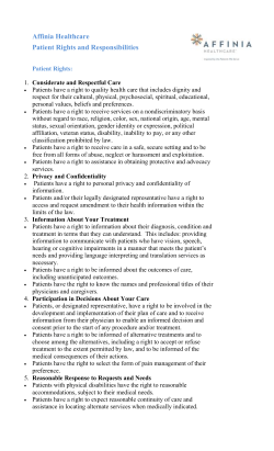 Patient Rights and Responsibilities