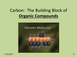 Carbon: The Building Blocks of Organic Compounds