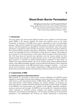 Blood Brain Barrier Permeation
