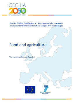 The food and agriculture sector in Europe - VU-dare