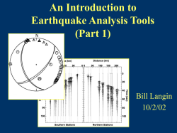 An Introduction to Earthquake Analysis Tools (Part 1)