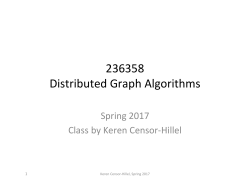 236358 Distributed Graph Algorithms