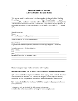 Stallion Contract for Round Robin