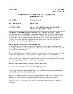 General Counsel LOCA