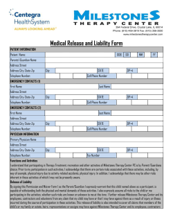 patient information - Centegra Health System