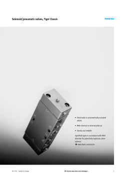 Solenoid/pneumatic valves, Tiger Classic