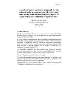 Use of an `excess-variance` approach for the