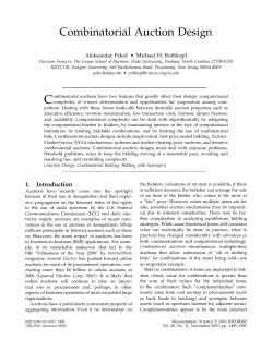 Combinatorial Auction Design