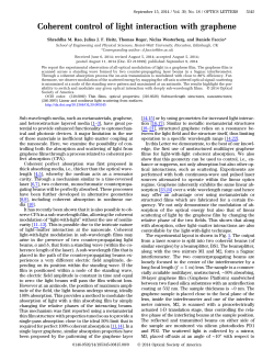 Coherent control of light interaction with graphene