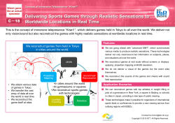 Delivering Sports Games through Realistic Sensations to Worldwide