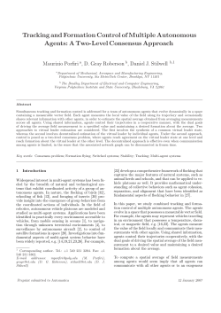 Tracking and Formation Control of Multiple Autonomous Agents: A