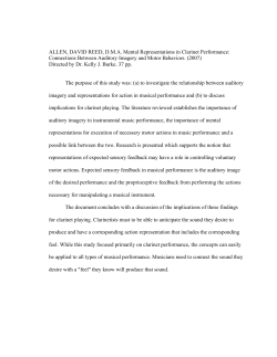 Mental representations in clarinet performance