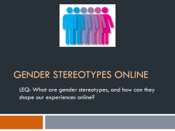 Gender Stereotypes Power Point