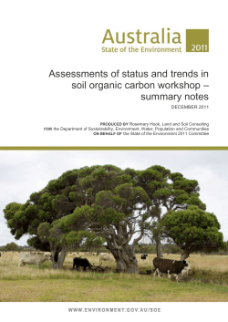 Assessments of status and trends in soil organic carbon workshop