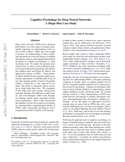 Cognitive Psychology for Deep Neural Networks: A Shape