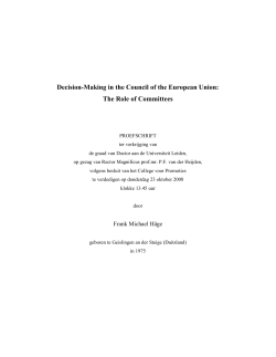 Decision-Making in the Council of the European