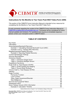 Instructions for Six Months to Two Years Post