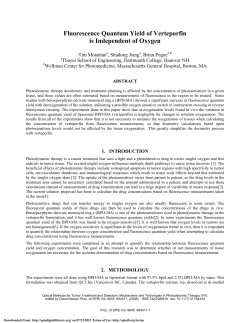 Fluorescence Quantum Yield of Verteporfin is Independent of Oxygen