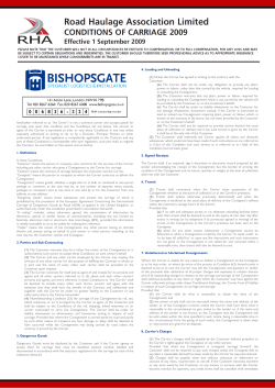 hereinafter referred to as &ldquo;the Carrier&rdquo;) is not a common carrier and