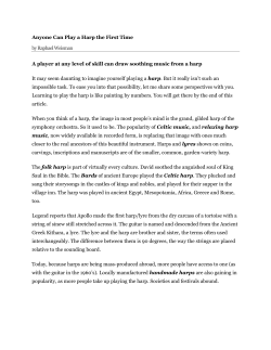 Anyone Can Play a Harp the First Time A player at